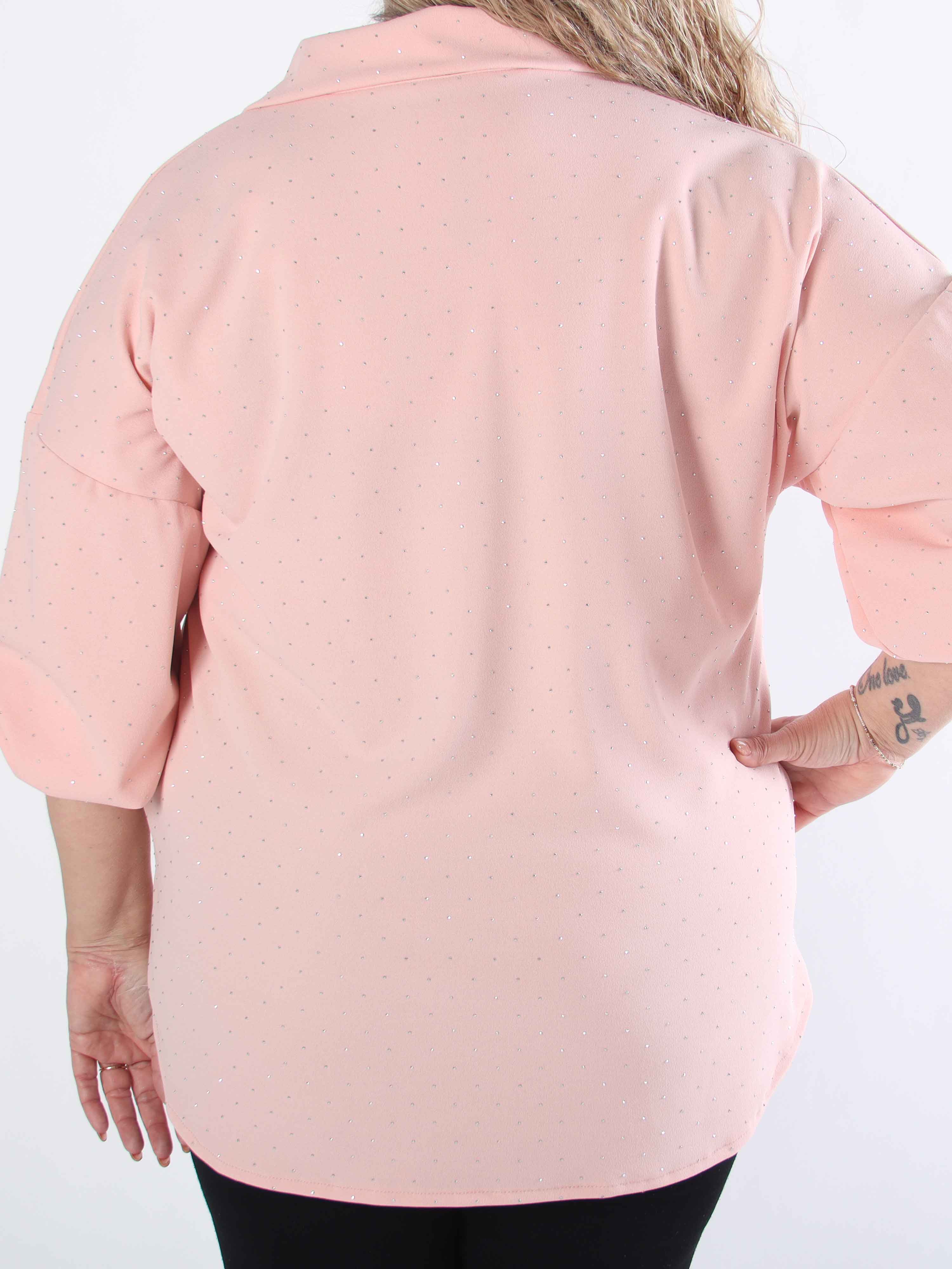 Aria - Plus size tunika med similisten og smock ved ærmet